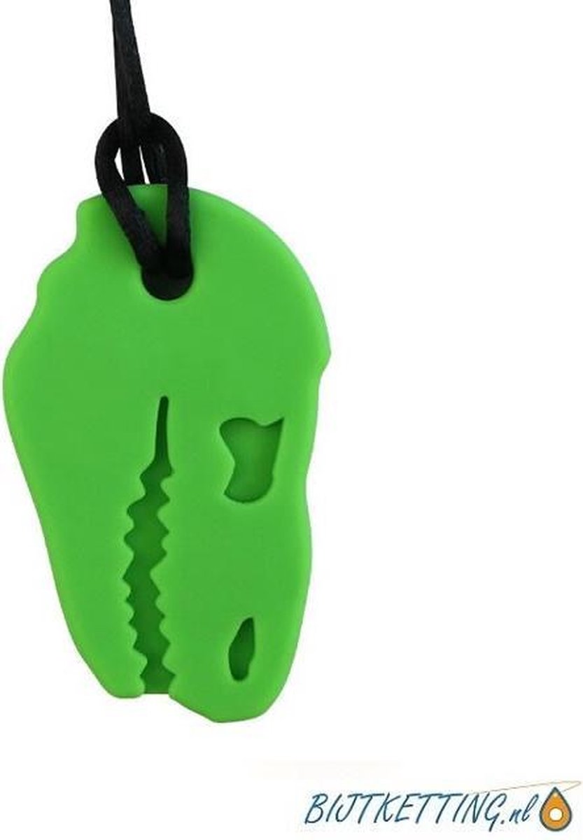 Stevige bijtketting kauwketting | Dinosaurus T-Rex Dino | Groen